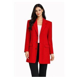 ❤️ Vintage JESSICA Red Wool/Cashmere Blend Car Coat – Size 6